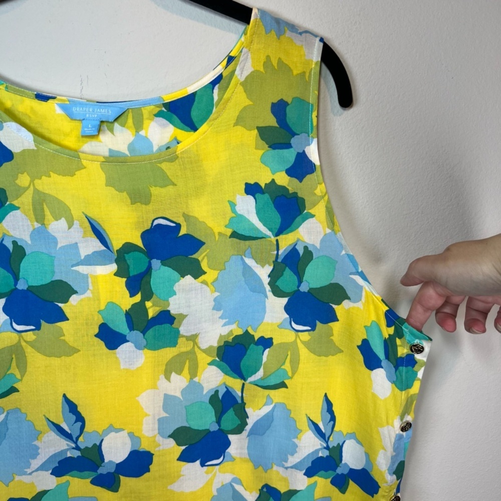 Draper James Rsvp Womens Button Side Floral Tank … - image 4